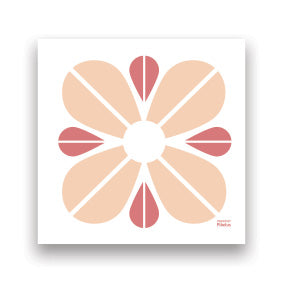 Klut retro blomst Rosa